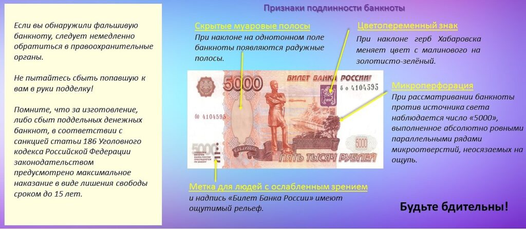 памятка о фальшивках