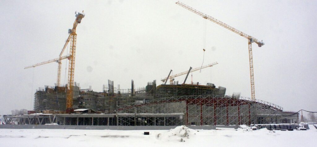 Строящийся ЛДС в Новосибирске