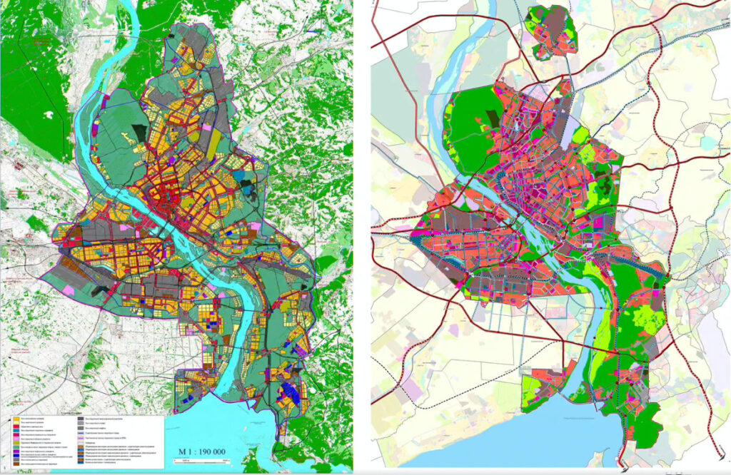 Сравнение Генплана Новосибирска 2007 и 2020 года