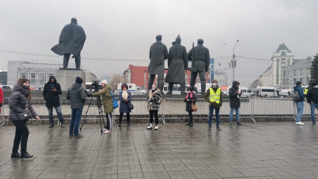 Незаконная акция в Новосибирске 21 апреля