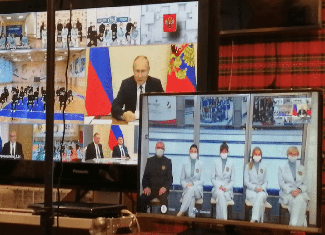 онлайн-встреча Путина с олимпийцами